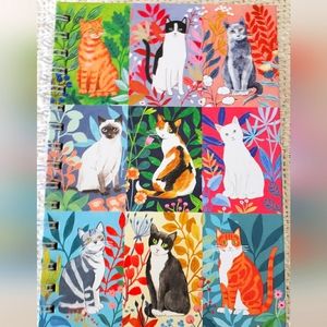 CATS & FLOWERS SPIRAL-BOUND JOURNAL